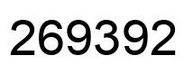 Number 269392 black image