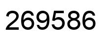 Number 269586 black image