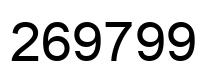 Number 269799 black image