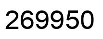 Number 269950 black image