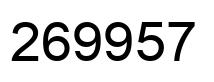 Number 269957 black image