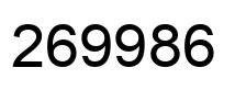Number 269986 black image