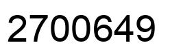 Number 2700649 black image