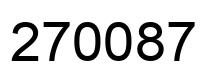 Number 270087 black image