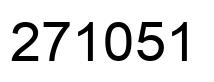 Number 271051 black image