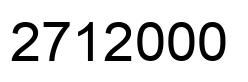 Número 2712000 imagen negro