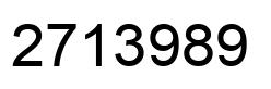 Number 2713989 black image