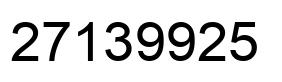 Number 27139925 black image