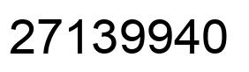 Number 27139940 black image