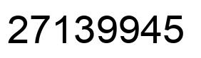 Number 27139945 black image