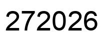 Number 272026 black image