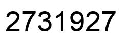 Number 2731927 black image