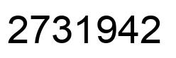 Number 2731942 black image