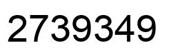 Number 2739349 black image