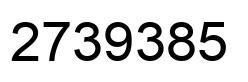 Number 2739385 black image