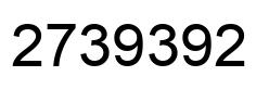 Number 2739392 black image