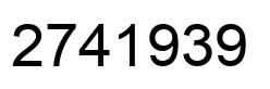 Número 2741939 imagen negro