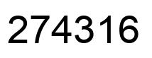 Number 274316 black image