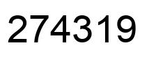 Number 274319 black image