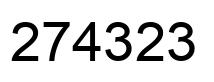 Number 274323 black image