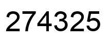 Number 274325 black image