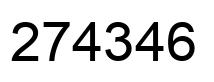 Number 274346 black image