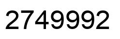 Number 2749992 black image