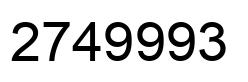 Number 2749993 black image