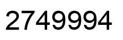 Number 2749994 black image