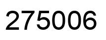 Number 275006 black image