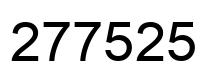 Número 277525 imagen negro
