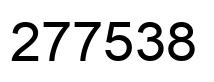 Number 277538 black image