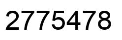Number 2775478 black image