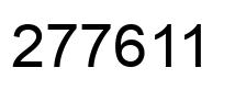Number 277611 black image