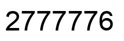 Number 2777776 black image