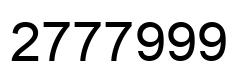 Número 2777999 imagen negro
