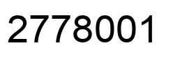 Número 2778001 imagen negro