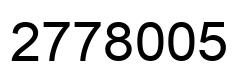 Número 2778005 imagen negro