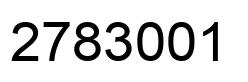 Number 2783001 black image