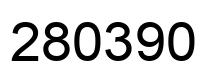 Number 280390 black image