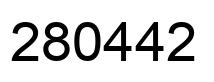 Number 280442 black image