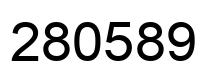 Number 280589 black image