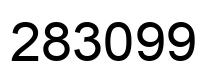 Number 283099 black image