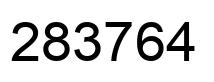 Number 283764 black image