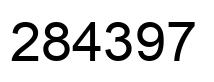 Number 284397 black image