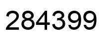 Number 284399 black image
