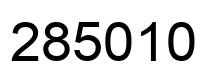 Number 285010 black image