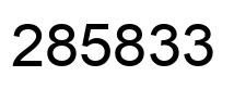 Number 285833 black image