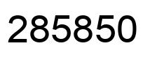 Number 285850 black image
