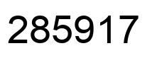 Number 285917 black image
